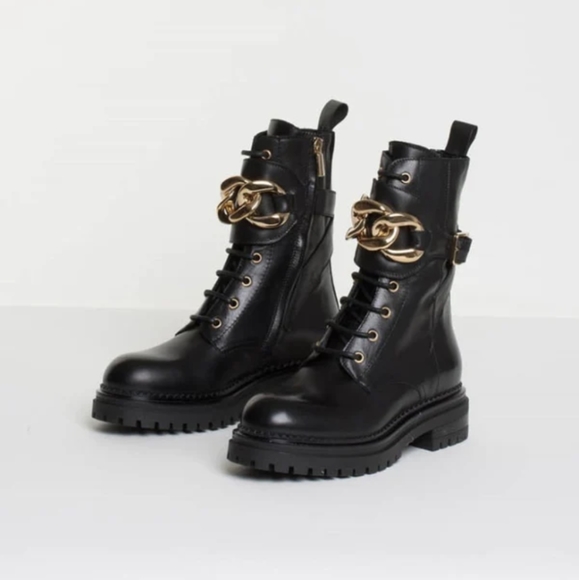 Bukela Maddy Black Women's Combat Boots - Picture 8 of 12